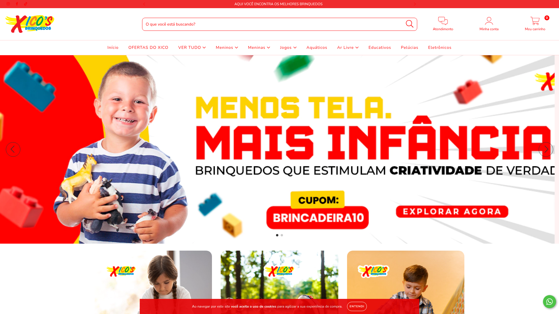 Xico's Brinquedos — E-commerce